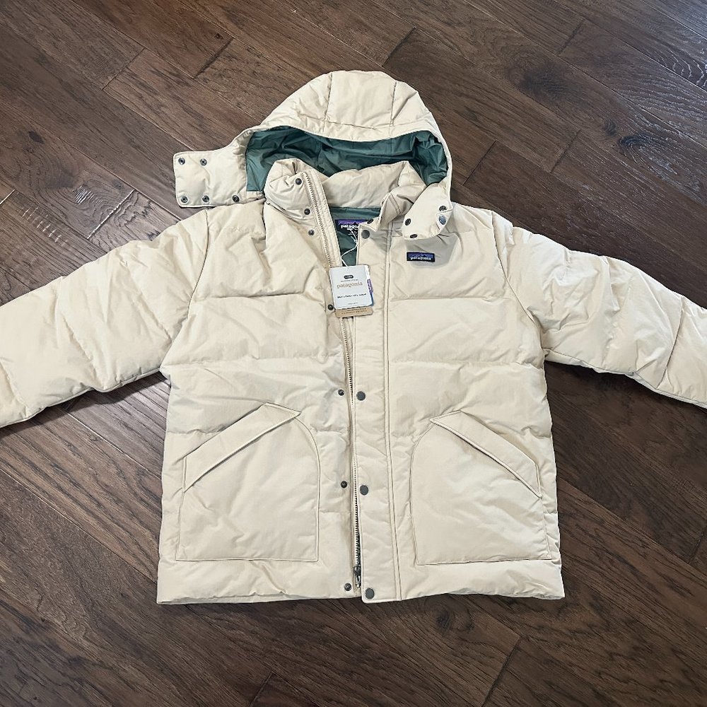 NEW Patagonia Men's Downdrift Jacket Parka - Oar Tan